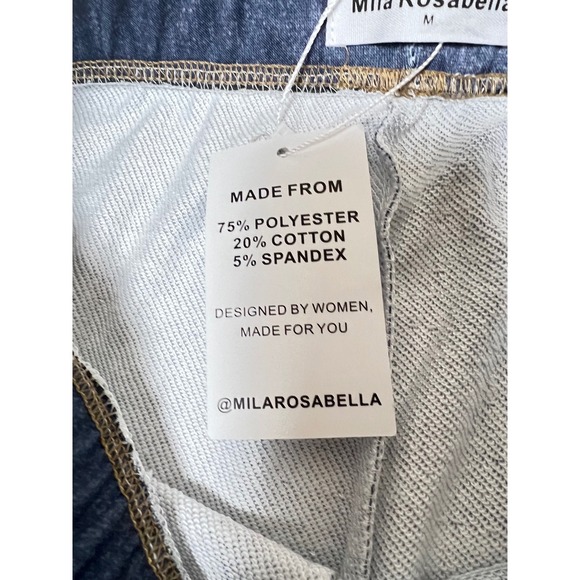 NEW Mila Rosabella Sweatpant Jeans Size Medium Cotton Blend Pull on Pants - Picture 8 of 8